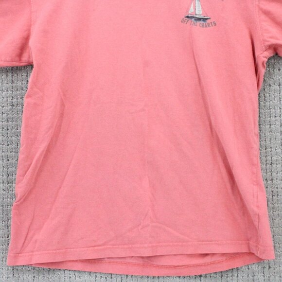 Vintage Sunriver Shirt Mens Small S Pink Short Sleeve Nautical Ahoy Maitai Art - Picture 5 of 9
